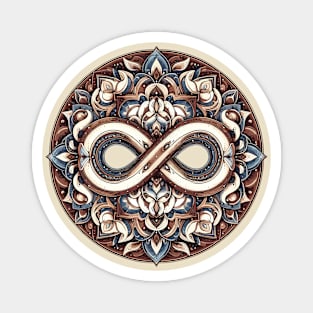 Mandala Brown Blue 3 Magnet